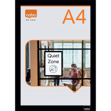 NOBO Posztertábla, fali, A4 méret, műanyag keret, 2 db, NOBO, fekete (1915697) kreatív és készségfejlesztő