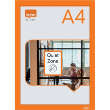 NOBO Posztertábla, fali, A4 méret, műanyag keret, 2 db, NOBO, narancs (1915695) kreatív és készségfejlesztő