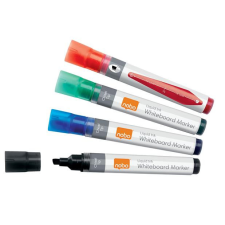 NOBO Táblamarker, vágott hegyű, 4 mm, NOBO, 4 különböző szín filctoll, marker