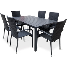Noela Rattan kerti bútor garnitúra VIKING L 1 asztal + 6 szék kerti bútor