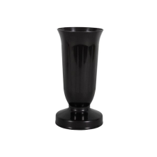 NOHEL GARDEN Váza hřbitovní KALICH těžká plastová d12x24cm černá dekoráció