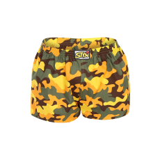  női bő szárú boxeralsók Styx art klasszikus gumipánt terepszínű sárga (K1559) XL