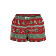  női bő szárú boxeralsók Styx művészet klasszikus gumipánt karácsonyi kötött (K1658) XL