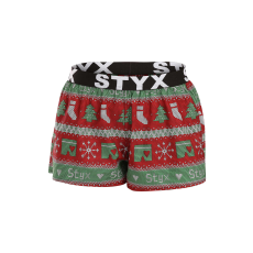  Női bő szárú boxeralsók Styx művészet sportos gumipánt karácsonyi kötött (T1658) XXL