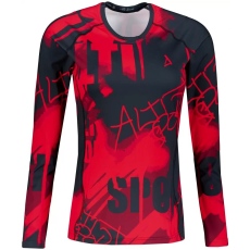  Női funkcionális T -piró hosszú ujjú prémiummal ALTISPORT VOJ/ALW076TR03 PIROS -BLACK méret: XL