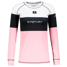  Női funkcionális termo t -póló hosszú ujjú prémium ALTISPORT VOJ/ALW051TER01 FEHÉR -PINK méret: XS
