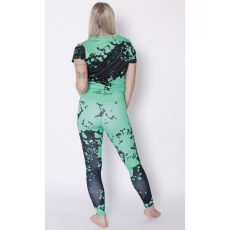  Női hosszú prémium leggings ALTISPORT VOJ/ALW012LEG01 FEKETE/TÜRKIZ méret: S