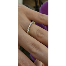 NŐI KARIKAGYŰRŰ GOLDEN SUNSHINE 14K ARANY CIRKÓNIA KŐVEL gyűrű