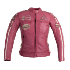 Női motoros bőrkabát W-TEC Sheawen Lady Pink rózsaszín M motoros kabát