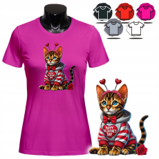  NŐI NYOMTATOTT PÓLÓ - ARANYOS CICA AJÁNDÉK MINTÁK - 3XL