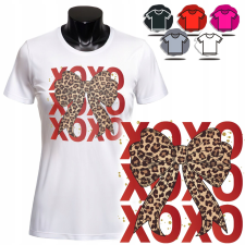  NŐI NYOMTATOTT PÓLÓ - MASNI MINTÁS LEOPÁRD MINTÁS XOXO - M női póló