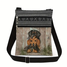  NŐI OLDALTÁSKA -VÁSZON- TACSKÓ MINTÁS – kézitáska és bőrönd