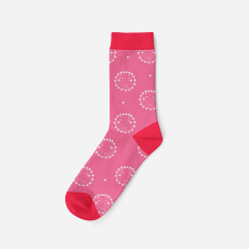Női pamut zokni - rózsaszín-pink - kör mintás - 35-38 - Evidence női zokni