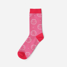 Női pamut zokni - rózsaszín-pink - kör mintás - 39-42 - Evidence női zokni
