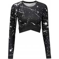  Női prémium, hosszú ujjú funkcionális crop felső ALTISPORT VOJ/ALW034TR04 FEKETE méret: M