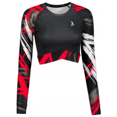  Női prémium, hosszú ujjú funkcionális crop felső ALTISPORT VOJ/ALW039TR04 FEKETE PIROS méret: XL