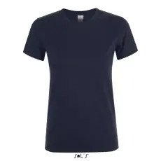  Női REGENT kereknyakú rövid ujjú pamut póló, SOLS SO01825, Navy-2XL