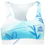  Női sport melltartó prémium ALTISPORT VOJ/ALW083POD01 FEHÉR -BLUE méret: S