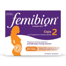 Női táplálék-kiegészítő Femibion 2 - 28 tabletta és 28 kapszula vitamin és táplálékkiegészítő