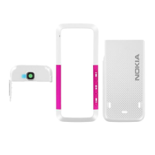 Nokia 02758 Akkufedél hátlap, előlap burkolati elem Nokia 5310, fehér ,rózsaszín mobiltelefon, tablet alkatrész