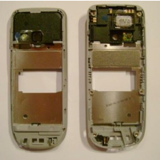 Nokia 3120 Classic szerelt, Középső keret, ezüst mobiltelefon, tablet alkatrész