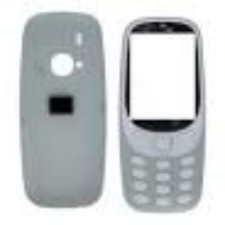 Nokia 3310 2017 komplett ház, Előlap, szürke mobiltelefon, tablet alkatrész