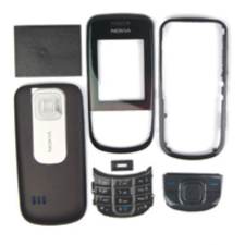 Nokia 3600 Sl elő+akkuf+bill, Előlap, fekete mobiltelefon, tablet alkatrész