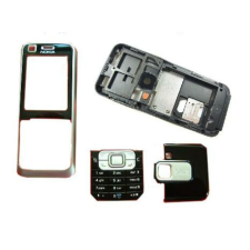 Nokia 6120 Classic k. ház, Előlap, (akkuf.nélkül), fekete mobiltelefon, tablet alkatrész