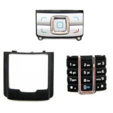 Nokia 6280 alsó+felső, Gombsor (billentyűzet), ezüst mobiltelefon, tablet alkatrész