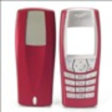 Nokia 6610 elő+akkuf, Előlap, bordó mobiltelefon, tablet alkatrész
