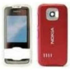 Nokia 7610 Supernova elő+akkuf, Előlap, piros mobiltelefon, tablet alkatrész