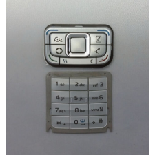 Nokia E65 alsó+felső, Gombsor (billentyűzet), ezüst mobiltelefon, tablet alkatrész