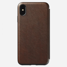 Nomad GOODS Rugged Tri-Folio kinyitható bőrtok iPhone XS Max barna tok és táska