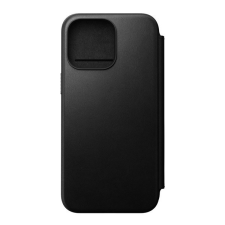 Nomad Modern Leather Folio iPhone 15 Pro Max flip tok, fekete tok és táska
