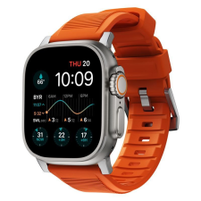 Nomad Rugged Strap, orange/silver - Apple Watch Ultra (49mm) 8/7 (45mm)/6/SE/5/4 (44mm)/3/2/1 (42mm) okosóra kellék