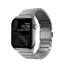 Nomad Titanium Apple Watch 42/44/45/49mm fém szíj, ezüst okosóra kellék
