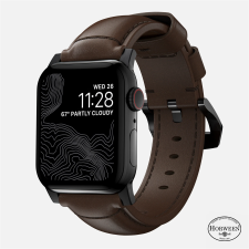 Nomad Traditional Band Apple Watch S4/S5/S6/S7/S8/S9/SE/Ultra Bőr zsíj 42/44/45/49mm - Barna/Fekete (NM1A4RBT00) okosóra kellék