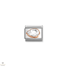 Nomination &quot;Fehár cirkónia&quot; Balra Csepp charm - 430605-010 medál