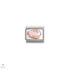 Nomination &quot;Rózsaszín cirkónia&quot; Balra Csepp charm - 430605-003 medál