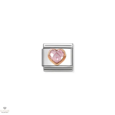 Nomination "Rózsaszín szív" charm - 430607-003 medál