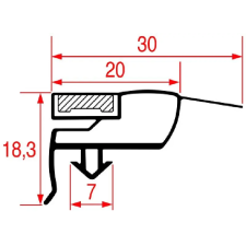 Non branding SNAP-IN GASKET 1445x556 mm kisháztartási gépek kiegészítői