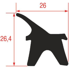 Non branding Tömítés sütőajtóhoz 04880 - 6 m beépíthető gépek kiegészítői