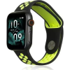 Noname Beline Apple Watch Sport Szilikon Óraszíj 42/44/45/49mm Fekete/Lime (5904422919887)