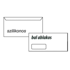 Noname Boríték LA/4 szilikonos 35x90 mm bal ablakos bélésnyomott boríték