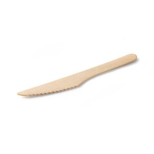 Noname Evőeszköz kés fa 16cm 10db/csomag tányér és evőeszköz