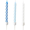 Noname Gyertya 9904364 - Fehér/Kék, Spirálcsíkos, 10 db (0192937013700)
