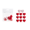 Noname Kreatív dekoráció szív öntapadós 10 db/csomag piros( polirezin)