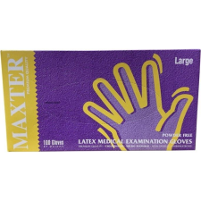 Noname Maxter Gumikesztyű latex púdermentes L 100 db/doboz (1005L) (HGK-BHRE999964) védőkesztyű