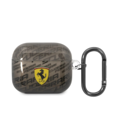 Nonbrand Airpods 1 / 2 szilikon tok akasztóval, fekete, Ferrari FEA2UAOK tok és táska