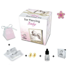 Nonbrand BabyBox - Fülbevaló - rózsaszín & fukszia margareta - arany szín fülbevaló